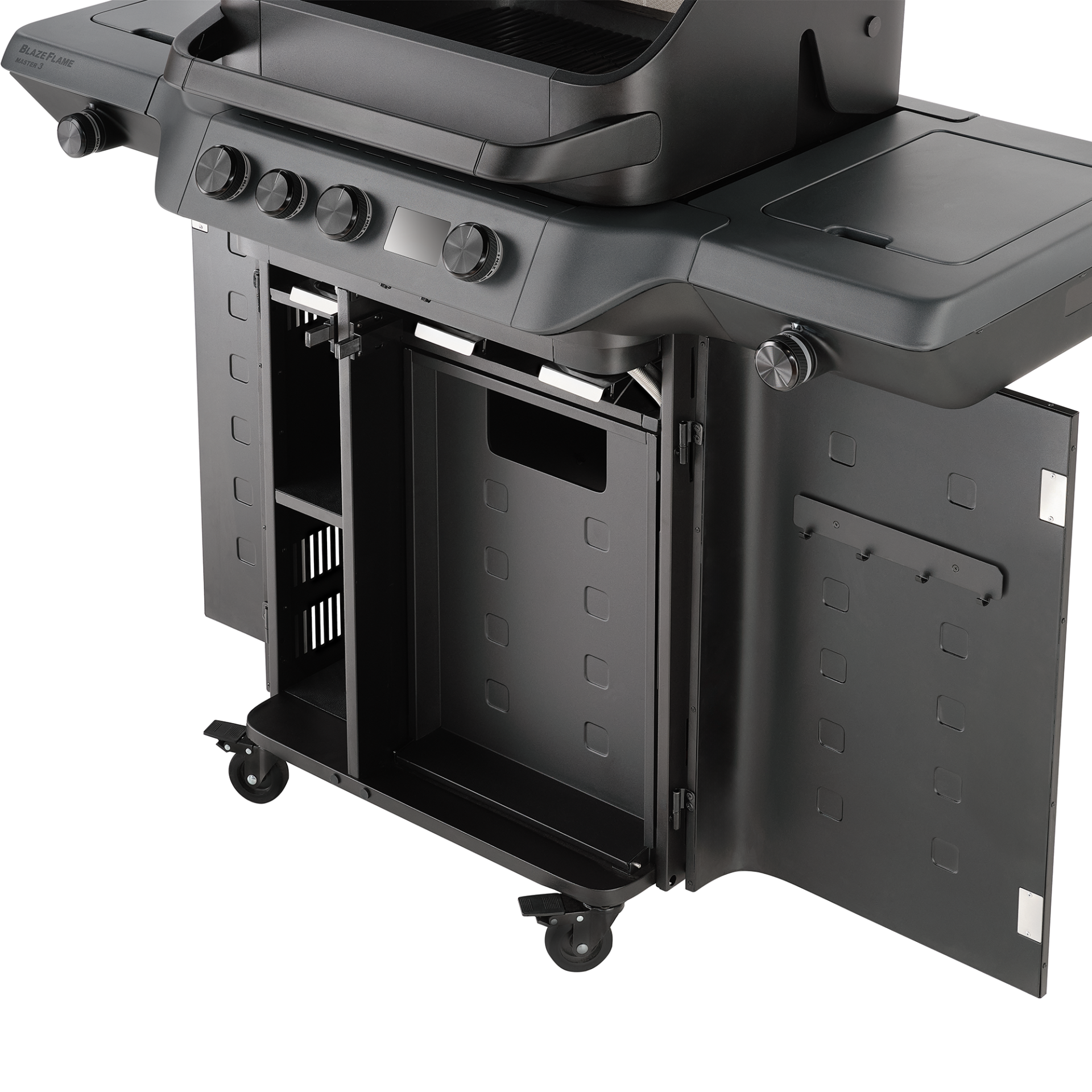 Preview: Rösle Blazeflame Master 3 detailansicht stauraum, türen geschlossen